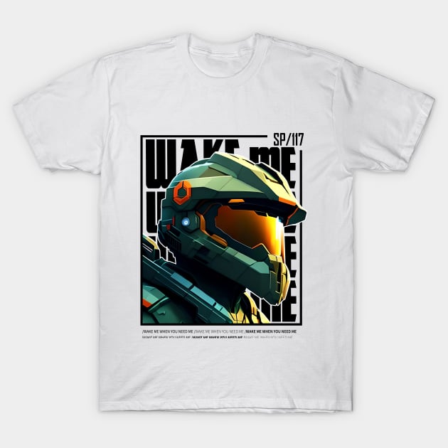 Halo game quotes - Master chief - Spartan 117 - WQ01-v5 T-Shirt by trino21